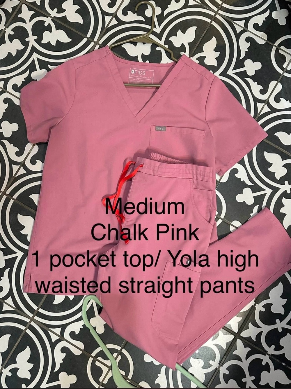 Figs Chalk Pink Straight Leg Yola Pants - Women’s